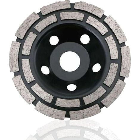 Disque diamant 230 x 22,2 mm – Double rangée pour meulage béton, granit et pierre – Alésage 22,2 mm – Finition précise (1/4)