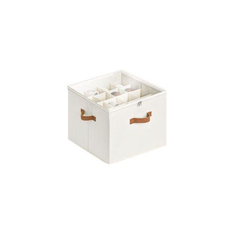 Organisateur chaussures réglables pour placard – Boîte rangement gain de place en tissu avec couvercle transparent – Compartiments personnalisables pour 8-16 paires (1/5)