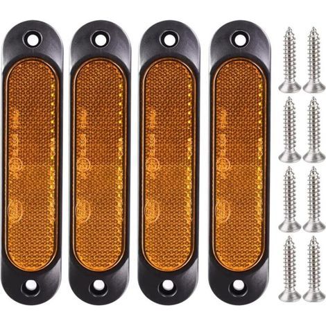 4 pezzi di indicatori di direzione laterali anteriori a LED ambra 12V-24V con 27 LED per rimorchi, camion, autobus, barche, camper, SUV, UTV (1/5)