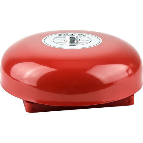 Sonne d'alarme incendie 24 volts en métal, ronde et rouge, pour systèmes de sécurité (1/4)