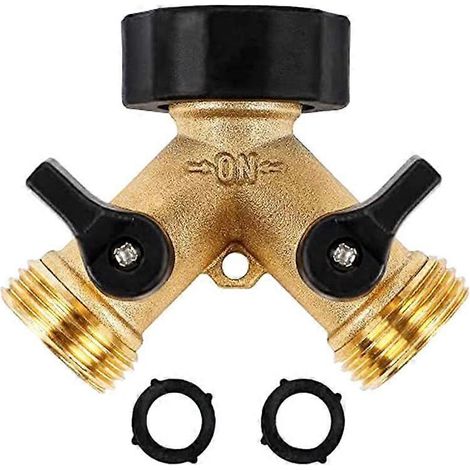 Tuyau d arrosage Splitter 2 Way renforcé laiton connecteur Tap Splitter (1/5)