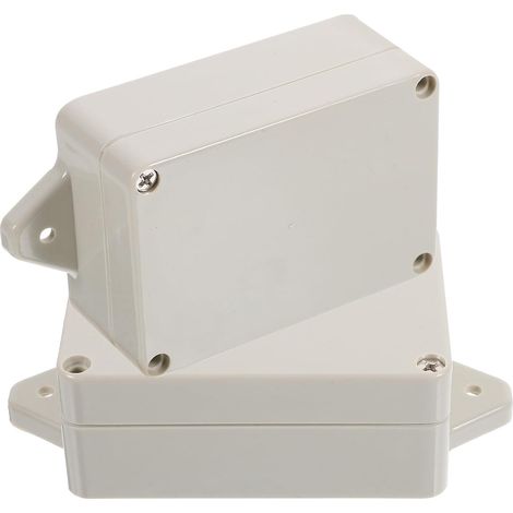 Lot de 2 Boîtes de Dérivation Électriques Étanches en Plastique Beige, Faciles à Installer Projets D'ingénierie Électronique (1/5)