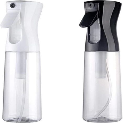 Spray bottiglie vuote nebbia finissima 200 ml (6,5 oz) (pack di 2), ricaricabile, acqua, alcool, cura dei capelli, cura della pelle, le piante, gli animali domestici (in bianco e nero) (1/5)
