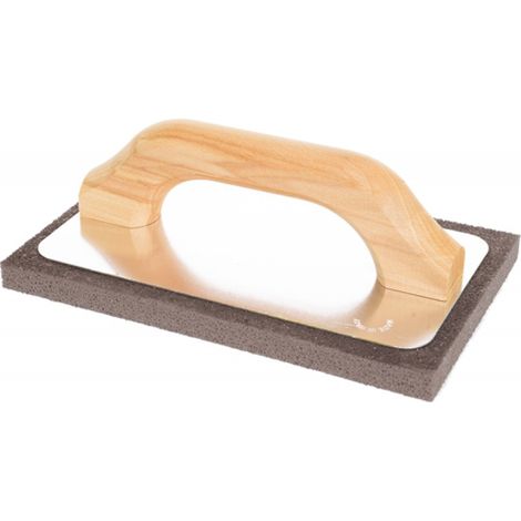 FRATTONE MAURER ALLUMINIO M/LEGNO 220X140MM SPUGNA 14MM GRIGIA