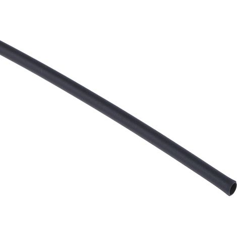 Gaine thermorétractable RS PRO, Dia. 1.6mm Noir rétreint 2:1, 1.2m ( Prix pour Paquet de 5 )