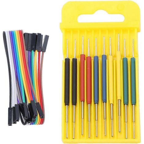 10 Stück Mini-Greifer-SMD-IC-Testhakenklemmen-Silikon-Jumperkabel-Set für Logikanalysator
