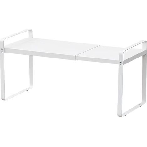 Etagère Empilable Réglable - Support Métallique pour Armoire Cuisine Placard - Acier Inoxydable - Hauteur et Largeur Ajustables - 1 Pièce (1/5)