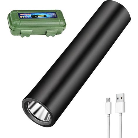 XPE Mini lampe torche LED 3 vitesses réglable portable avec boîte de rangement pour escalade camping randonnée (1/5)