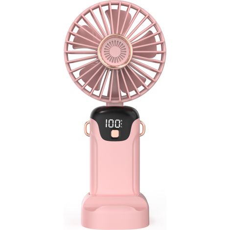 Mini Ventilateur LED – 5 Vitesses – Poignée – Silencieux – Maison/Bureau – Modèle 2 (1/5)