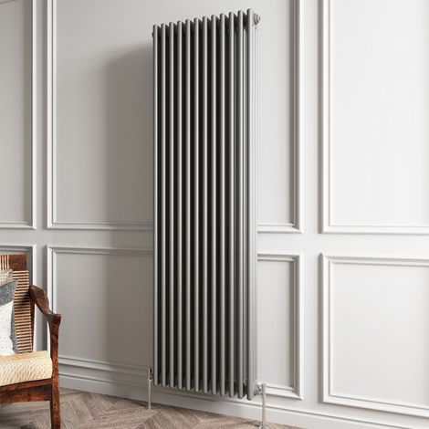 Biubiubath Traditional Cast Iron Style Radiator Vertical 3 Column Anthracite 1800x560mm