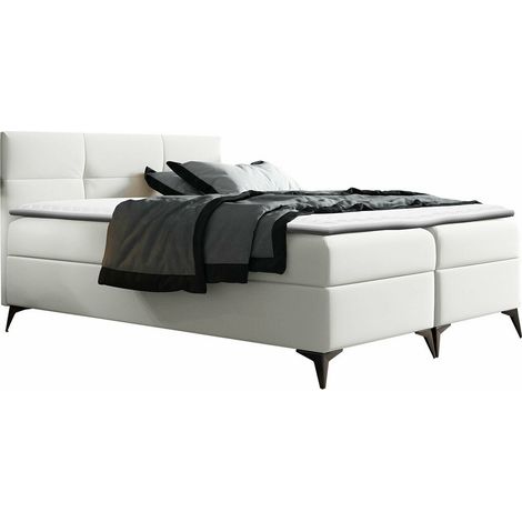 Cama continental Harena, Soft 017, Continental, Doble, 140x200, Cuero ecológico, Somieres, 144x208x115cm (1/5)