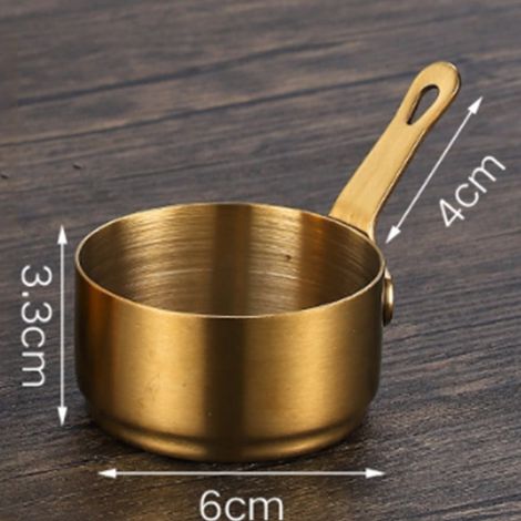 Mini Saucepan - Stainless Steel Milk Pot - For Baby Porridge Coffee Sauce - 100 ML - Silver (1/5)