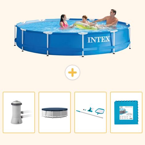 Intex Piscine Tubulaire Ronde - 366x76 cm - 5-pièces  S295 (1/5)