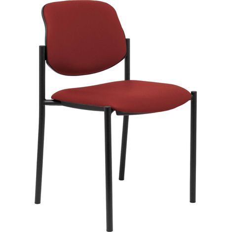 Sedia fissa Villalgordo similpiel telaio marrone nero