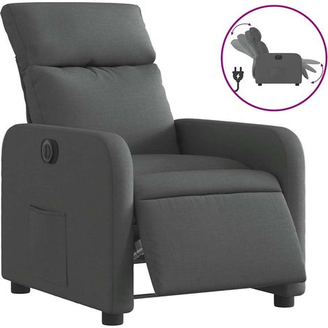Maison Exclusive - Relaxsessel Elektrisch Dunkelgrau Stoff (1/5)