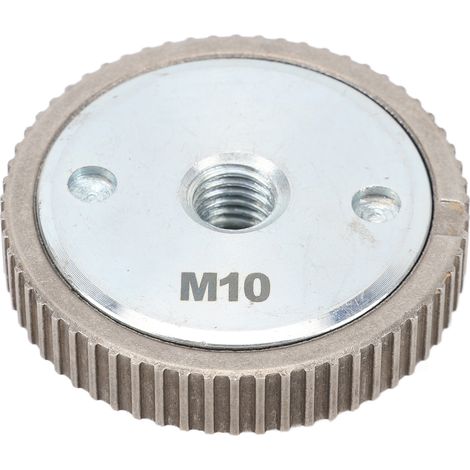 Disque de serrage pour meuleuse d'angle, filetage M10, couleur argent, fixation rapide, écrou de blocage pour meuleuse (1/5)