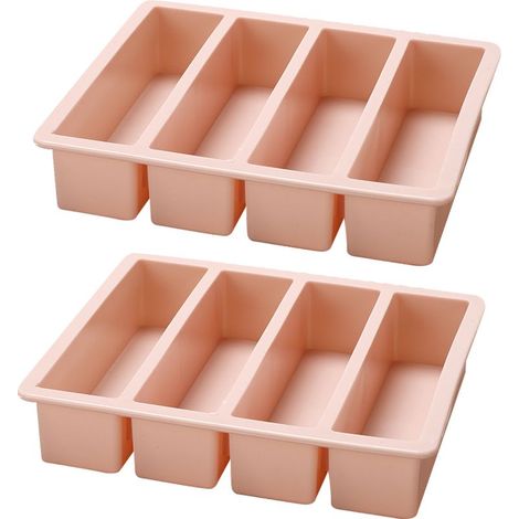 Eiswürfelform – Längliche, rechteckige Form für Whisky-Cocktails – Stapelbar mit Deckel – 2er-Pack (1/5)