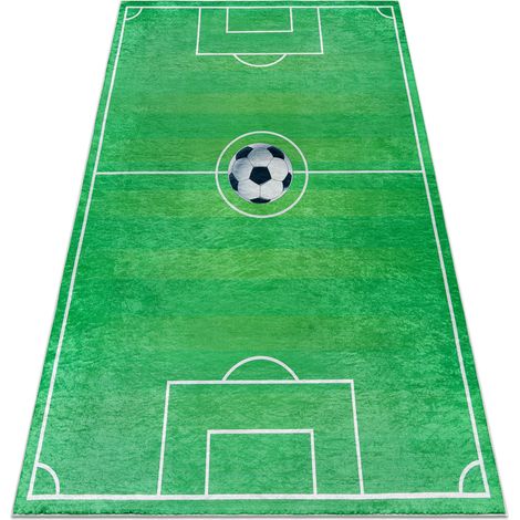 BAMBINO 9731 Waschteppich Spielfeld, Fußball für Kinder Anti-Rutsch - grün  green 120x170 cm
