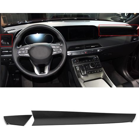 2-teilige Zierleiste im Carbonfaser-Stil für Armaturenbrett und Mittelkonsole, passend für Hyundai Palisade 2019-2020 (1/5)