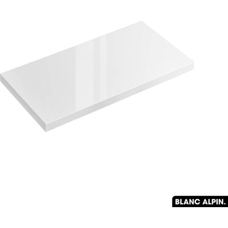 Plan de vasque en bois BLANC ALPIN L.60 x P.46 x H.2,5 (1/3)