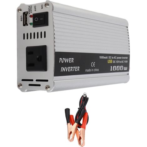 Ortviai Onduleur Solaire 12 V vers 230 V – 1000 W, aluminium, pour camping, véhicule et usage domestique (1/5)