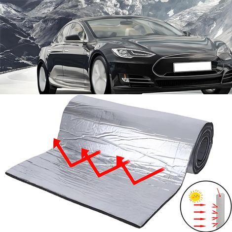 10 tapis insonorisants,tapis d'intérieur isolants thermiques et chauffants, tapis antibruit, en aluminium, tapis de sol auto-adhésifs, 50 x 200 x 1 cm (1/5)
