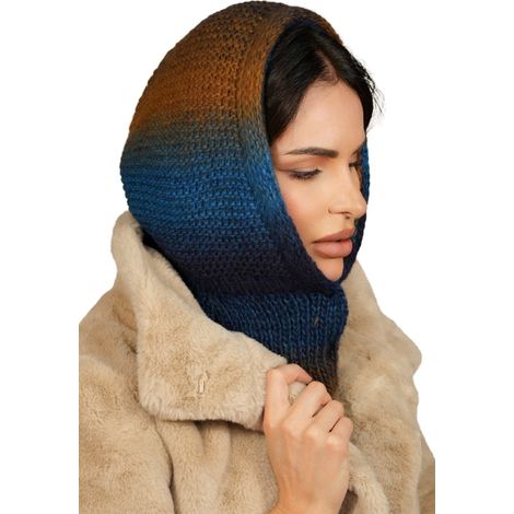 Cagoule à capuche avec boutons-pression, couleur turquoise Cameo-Virginia (1/2)