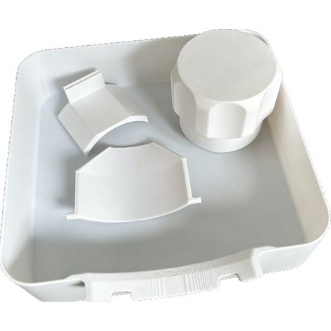 kit bac de drainage lave linge impression 3d bac reception deflecteur universel deflecteur samsung ecrou accessoire evacuation eau (1 bac 17.817.85cm,1 deflecteur universel,1 ecrou557cm,1 deflecteur s (1/2)