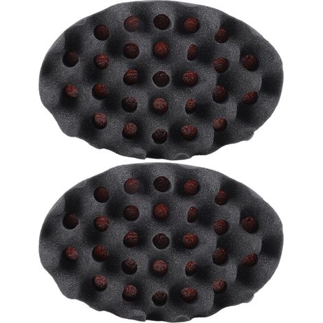 Éponge à friser double face Twist Sponge, outil de coiffage professionnel épais pour hommes noirs, grand trou 6,1 x 9,4 x 14,5 cm (1/5)