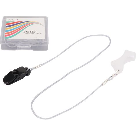 Clip sonore anti-perte portable à corde, fixation pour seniors, oreille unique L, étui de protection avec mousqueton et dragonne (1/5)