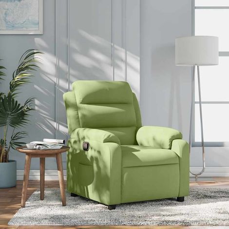vidaXL Sillón reclinable de terciopelo verde claro (1/4)