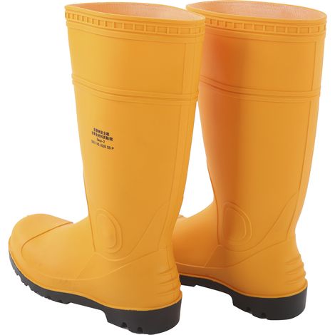 Paire de bottes de sécurité en PVC légères, anti-perforation et anti-écrasement pour les secteurs du pétrole, de la chimie, de l'alimentation et du traitement des eaux usées (43) (1/5)
