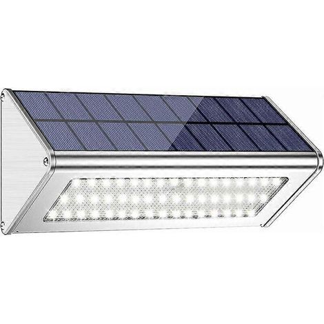 Lámpara solar exterior 48 LED, aleación de aluminio, exterior tanche IP65, radar radar, solaire para jardín, curso 1 p (1/5)