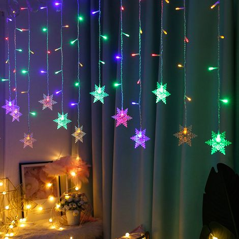 (couleur)Bandeau lumineux LED flocons de neige givrés Décoration lumineuse de Noël S (1/3)