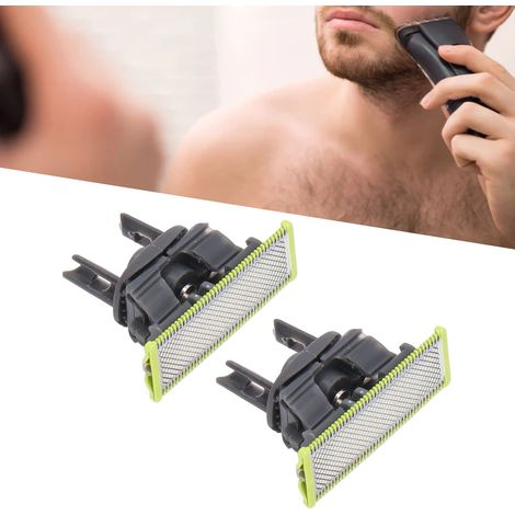 2 lames de rasoir en acier inoxydable en forme de T, accessoires de rechange pour rasoir QP2523 (1/5)