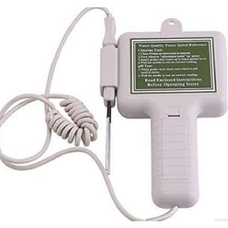 Testeur de chlore PH/CL2 pour qualité eau piscine testeur (gris) (1/4)