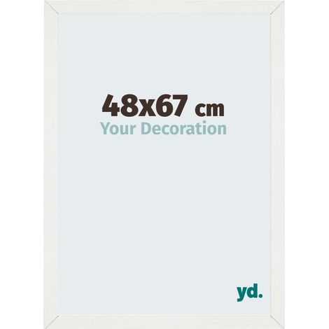 yd. - Cadre photo 48x67 - Blanc Patine - MDF - Mura