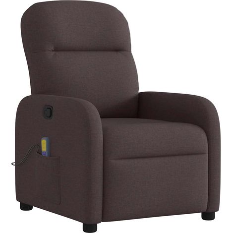 Maison Exclusive - Massagesessel Dunkelbraun Stoff