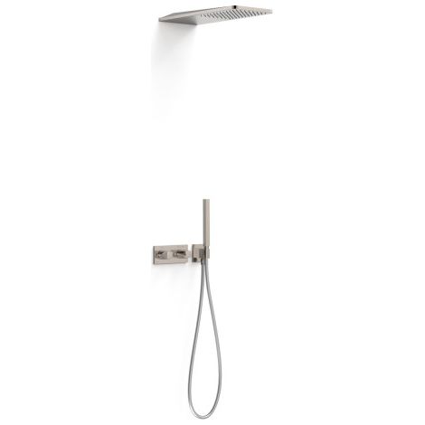 Kit robinet thermostatique encastré à 2 voies B-system pour douche Acier - TRES 30725205AC