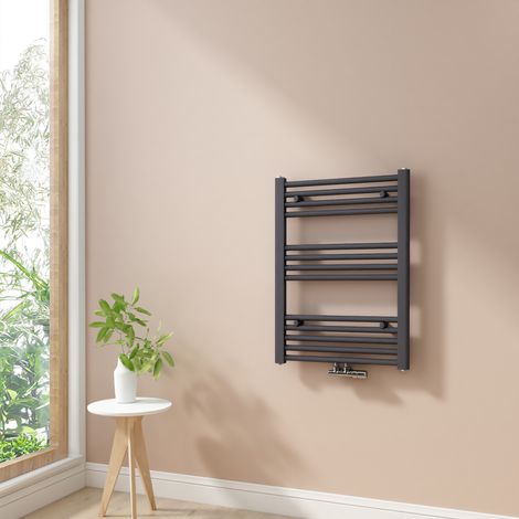 Heilmetz Toallero Secatoallas Radiador Para sistemas de calentamiento de agua No es eléctrico Baño Radiador Antracita 70x50cm 284W
