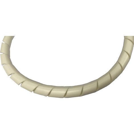 Gaine de câble spiralée RS PRO, Ø 4mm 25mm, en Polyéthylène Blanc ( Prix pour Bobine de 31 Mètres )