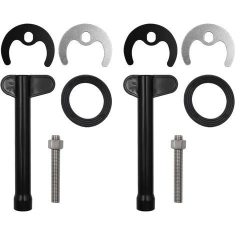 2 Sets Replacement Washbasin Washer Fixing Tool Kit Single Hole Kitchen Bathroom Sink Fixing Tool Kit (Black, Silver) (1/5)