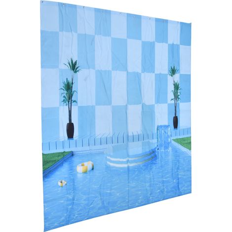 Rideau de douche imperméable pour salle de bain et piscine d'été - Déco fraîche, 150x180 cm (1/5)