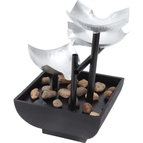 5V Wasserbrunnen-Ornament, Steingarten-Fließwasser-Dekoration, Heim-/Schreibtischbrunnen-Ornament, USB-Anschluss (1/5)