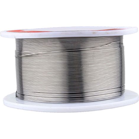 Fil de soudure étain 50g, diamètre 0,6mm, âme colophane Sn60/40, flux 1,2%, pour brasage électronique et réparations. (1/4)