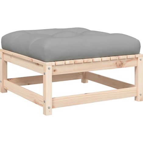 Maison Exclusive - Gartenhocker mit Kissen Massivholz Kiefer