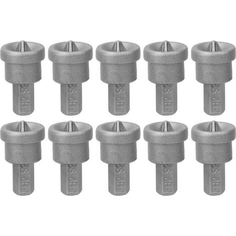 Embout de cloison sèche 10 pièces PH2, embouts magnétiques PH2 pour cloison sèche, pour vis à cloison sèche pour plaques de plâtre (1/5)