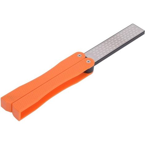Allecto，Sacapuntas de doble cara，Herramientas de jardinería，Afilador rápido para cuchillos，Nuevo color naranja，Afilador de cuchillos portátil (1/5)