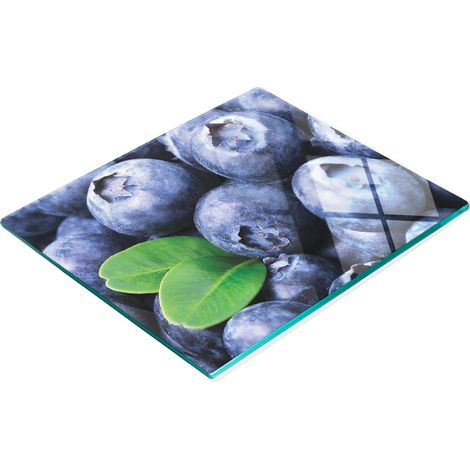 Planche décorative multifonctionnelle de cuisine en verre trempé, motif baies, 60 x 52 cm (1/5)