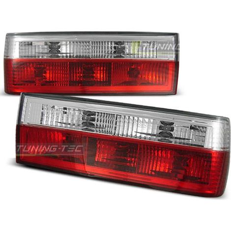 Paire de feux arriere BMW serie 3 E30 82-87 rouge blanc-27335655 (1/2)